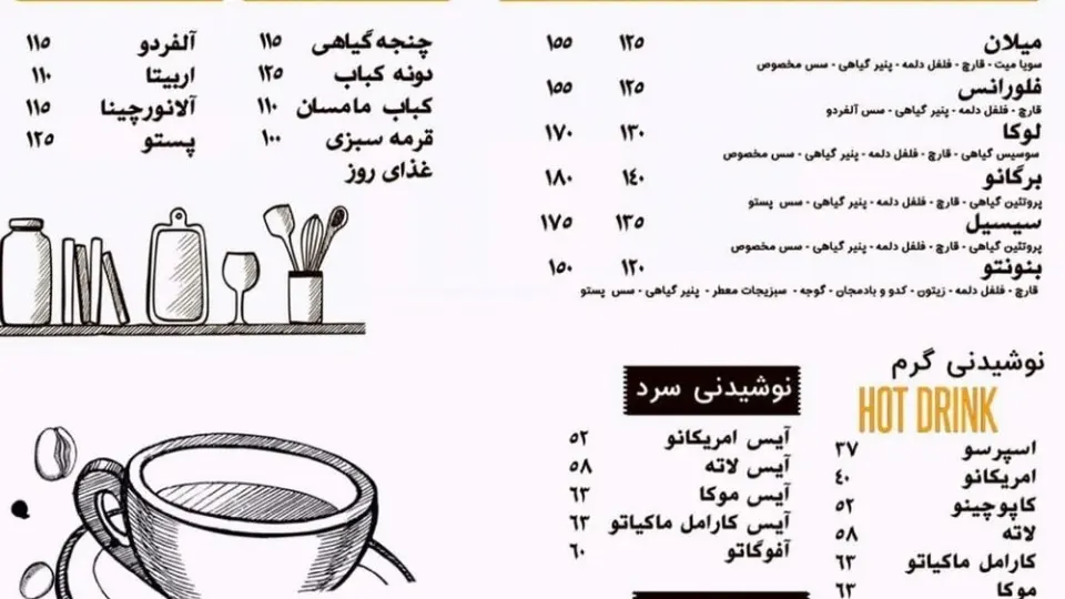 کافه رستوران گیاهی میلانو