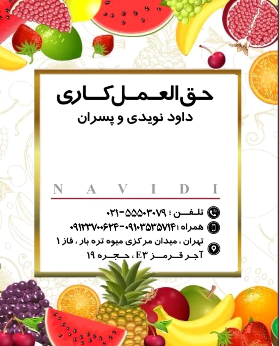 بازرگانی و حق العمل کاری داود نویدی و پسران