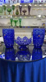 ست کریستال آبی سلطنتی چک