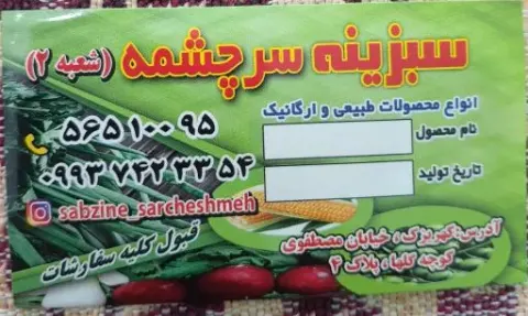 سبزی خرد کنی سرچشمه شعبه 2
