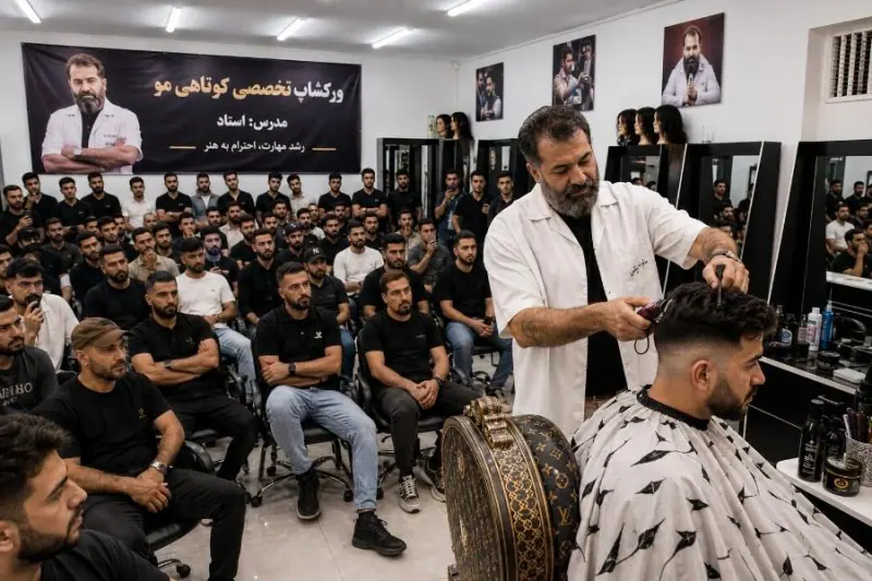 آموزشگاه آرایشگری مردانه آریوبرزن