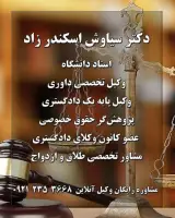 سیاوش اسکندرزاده وکیل پایه یک دادگستری