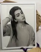 طراحی نقاشی چهره سیاه قلم گالری ویدا