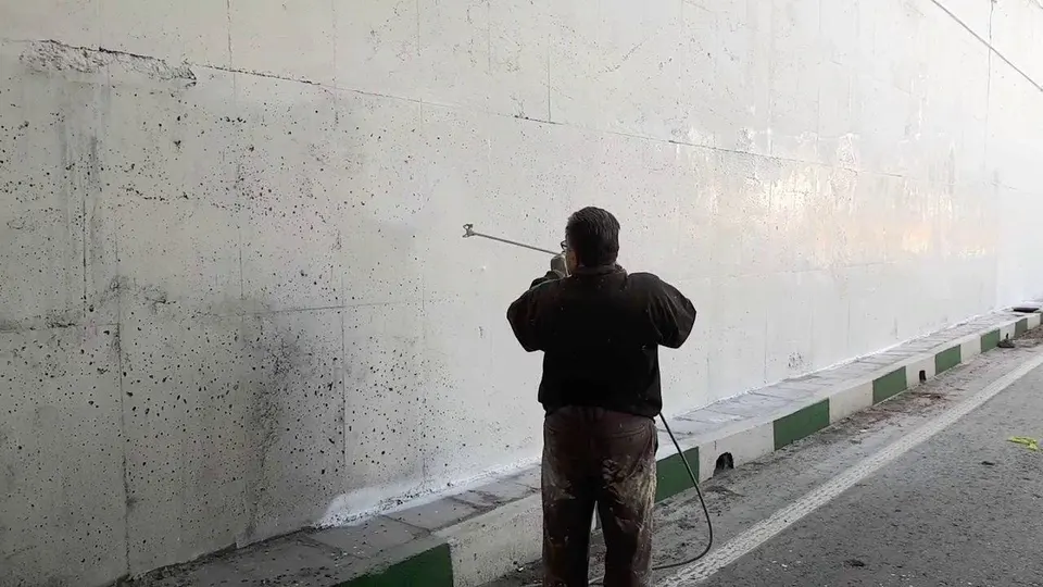 نقاشی صنعتی وساختمانی با دستگاه ایرلس
