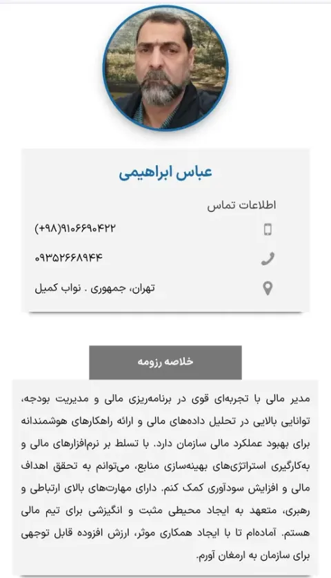 مدیر مالی و حسابداری پروژه ای- ابراهیمی