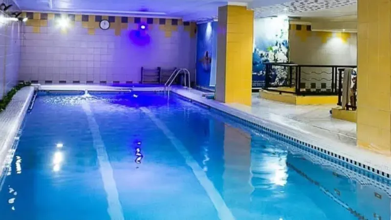 مجموعه استخر،سونا ،گل، سنگ