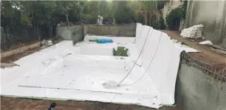ایزولاسیون عایق رطوبتی ژئوممبران pvc نصب و اجرا گود های ساختمانی روف گاردن استخر کشاورزی