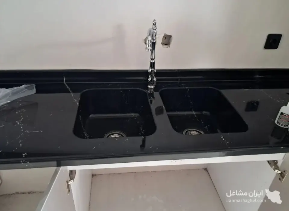 تولید و اجرا سنگ مصنوعی سینک ظرفشویی آشپزخانه ابراهیمی در ارومیه