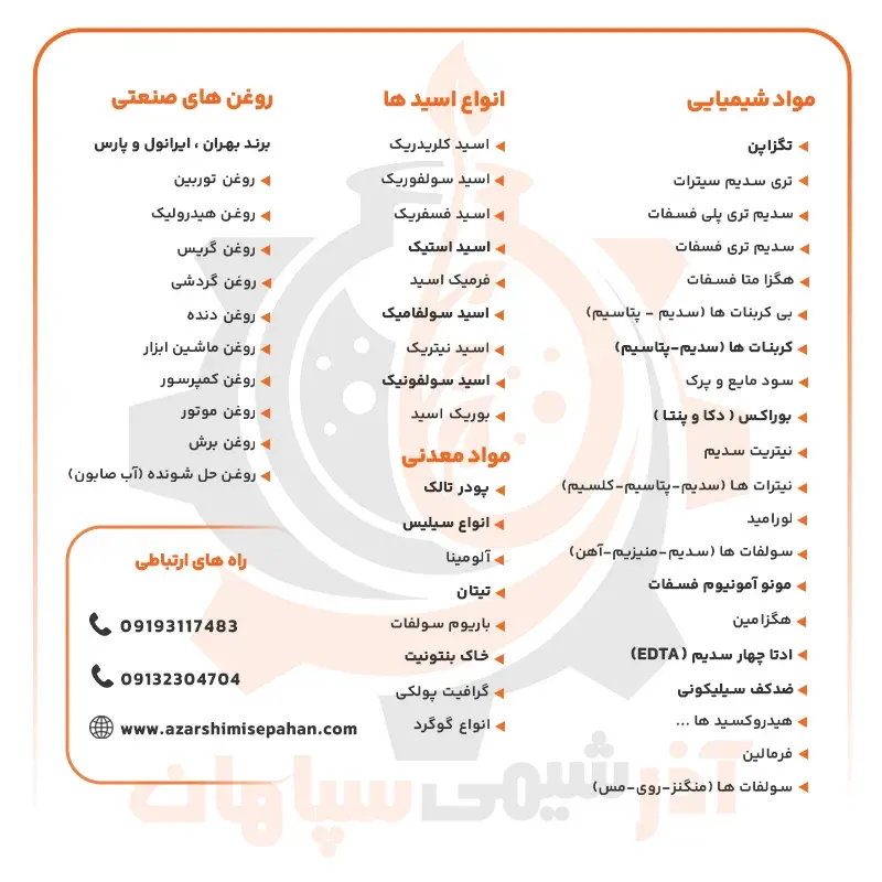 آذر شیمی سپاهان(تامین مواد شیمیایی)