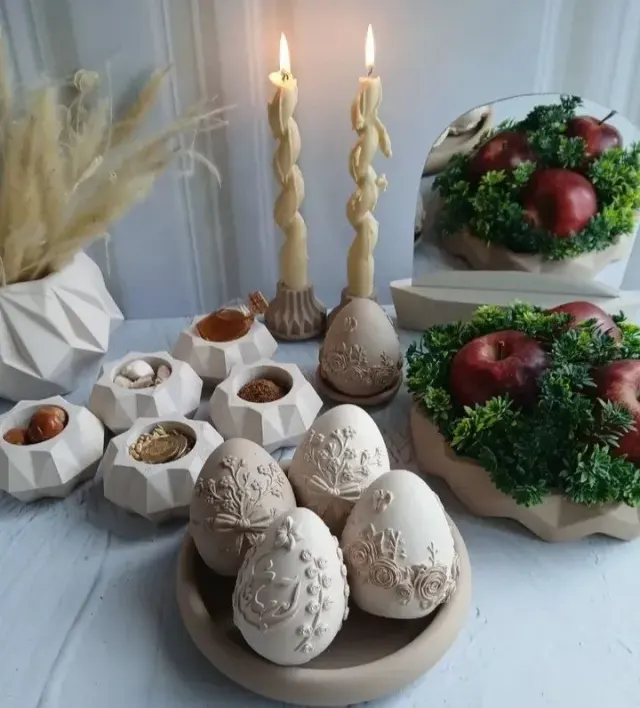 گالری گل نرگس تولید ظروف سنگی رزینی شمع