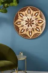 بشقاب دیوارکوب سفالی