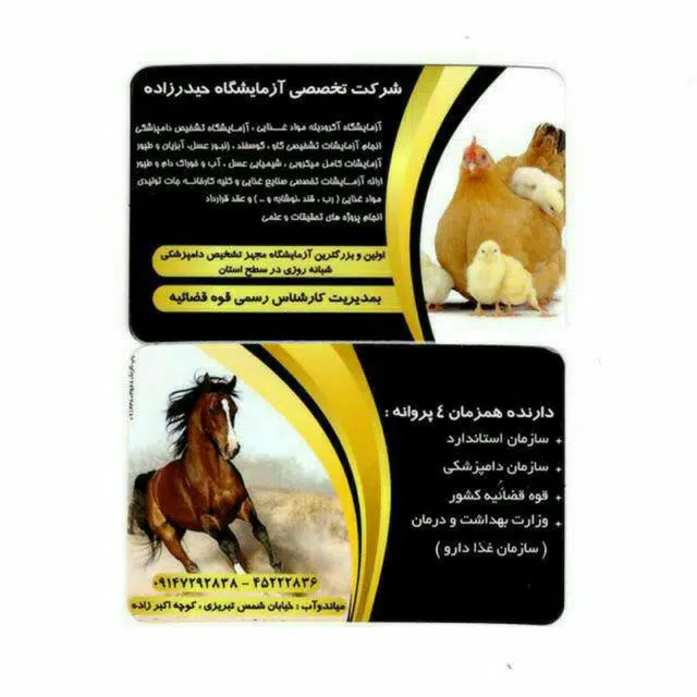 آزمایشگاه دامپزشکی ومواد غذائی حیدرزاده